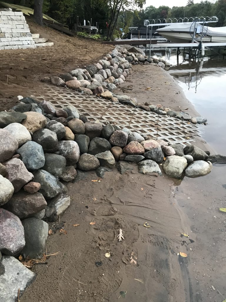 shoreline retention and access ramp